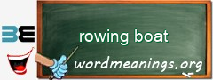 WordMeaning blackboard for rowing boat